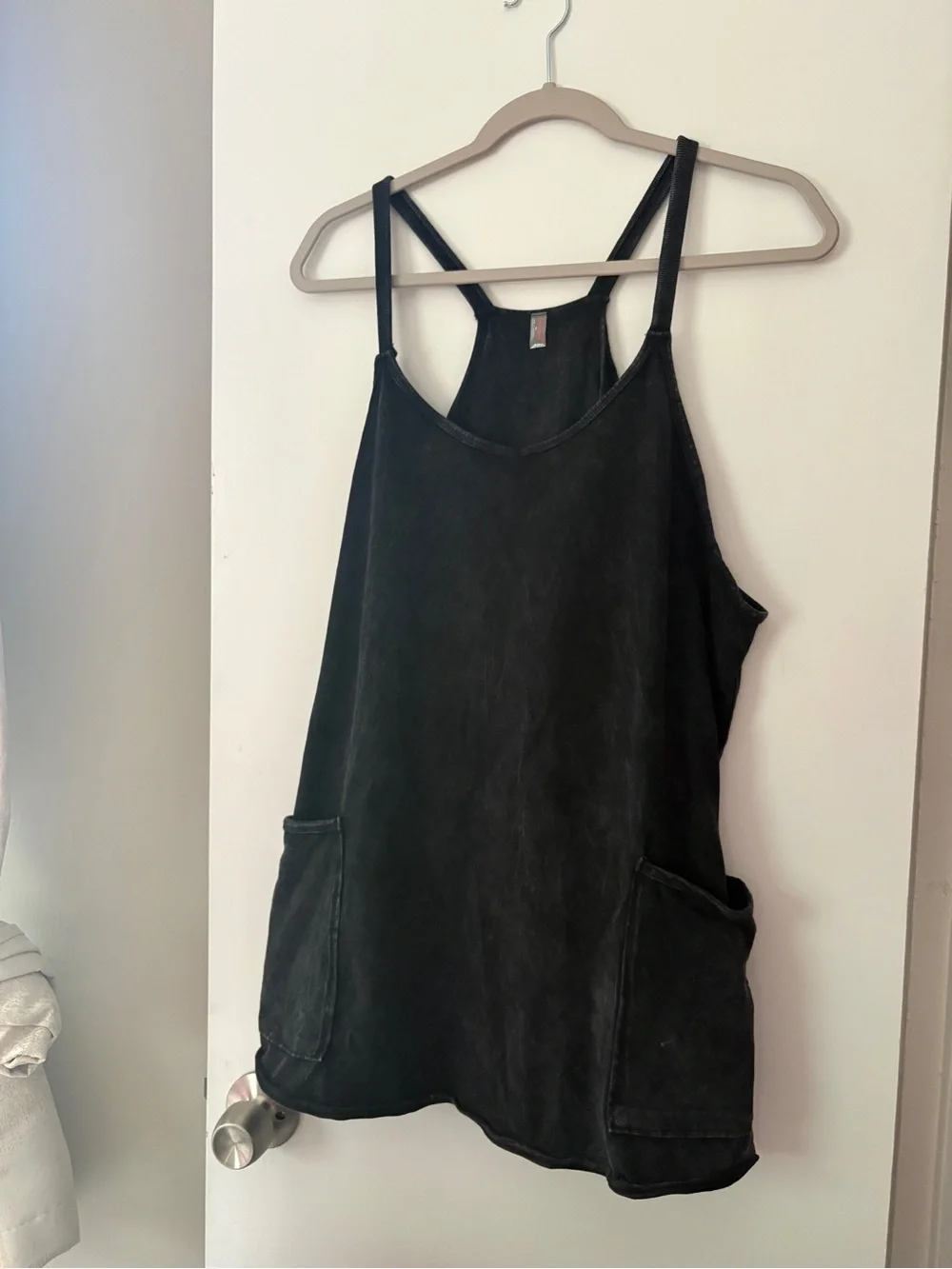 Free People Black Racerback Mini Dress - Easy Summer Slip